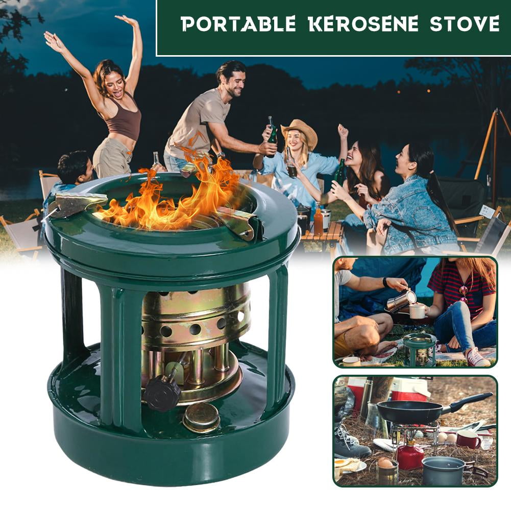 Portable 8-Wick Kerosene Camping Stove, Multi-Fuel Outdoor Heater for Emergency, Hiking and Picnic Use