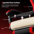 thumbnail image 5 of Frovlni Ergonomic Gaming Chair for Adults with Footrest, Reclining High Back PU Leather Office Computer Chair, Height Adjustable Headrest & Lumbar Support, Black & Red, 5 of 9