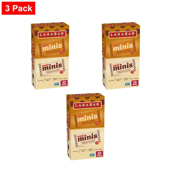 Larabar Minis Chocolate Fruit and Nut Bars Variety Pack 30 ct - 3 Pack