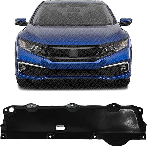 WIDE RANGE PARTS Front Engine Splash Shield Under Cover for 2016-21 Honda Civic | Direct Replacement Lower Engine Cover | Fit Coupe & Sedan | HO1228160 | Replaces 74113TBAA00 | Durable Plastic Guard