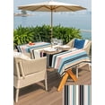 thumbnail image 4 of Outdoor Tablecloth with Umbrella Hole and Zipper, Black Pink Blue Striped Rectangle Table Cloth 60x120 Inch Waterproof Tablecloth, Modern Stripes Art Farmhouse Picnic Table Cover for Patio Camping, 4 of 7