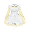 thumbnail image 2 of Lilgiuy Women Halloween Maid Cosplay Uniform Lovely Solid Color Long Sleeve Animation Show Japanese Outfit Dress Costume for Party Club Show, 2 of 5