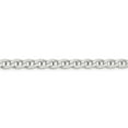 thumbnail image 5 of Diamond2Deal 925 Sterling Silver 5.7mm Diamond-Cut Flat Anchor Curb Chain Bracelet for Men 7", 5 of 6