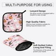 thumbnail image 3 of Yayeee Oven Mitts and Pot Holder Set of 2 Heat Resistant Kitchen Gloves Baking Hot Pad, Pink Halloween Ghosts, 3 of 5