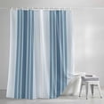 thumbnail image 3 of Shower Curtains for Bathroom, Blue Ombre Stripe Waterproof Fabric Shower Curtain, Farmhouse Simple Striped Decorative Bathroom Curtain for Bathtub, 36"x72", No Hooks Included, 3 of 9