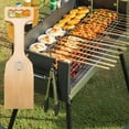 thumbnail image 1 of Pala de madera, herramienta de limpieza para barbacoa, accesorios para parrilla, para plancha, de parrilla hecho a mano portátil, DYNWAVEMX tornero de cocina, 1 of 8