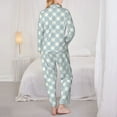 thumbnail image 6 of Goofa Daisy Plaid Blue Printed Women’s 2 Piece Pajama Set Super,Pajamas Women's Long Sleeve Sleepwear Soft Button Down Loungewear Pjs Lounge Set Nightwear-Small, 6 of 9