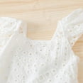 thumbnail image 4 of StylesILove Baby Toddler Girls Embroidered Eyelet Tulle Dress Princess Girl Ruffle Crisscross Sun Dress Outfit (18-24 Months, White), 4 of 7