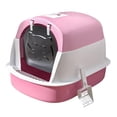 thumbnail image 1 of Cat Litter Box with Hood and Lid, Cat Litter Box, Fully Enclosed Cat Litter Box, pink, 1 of 9