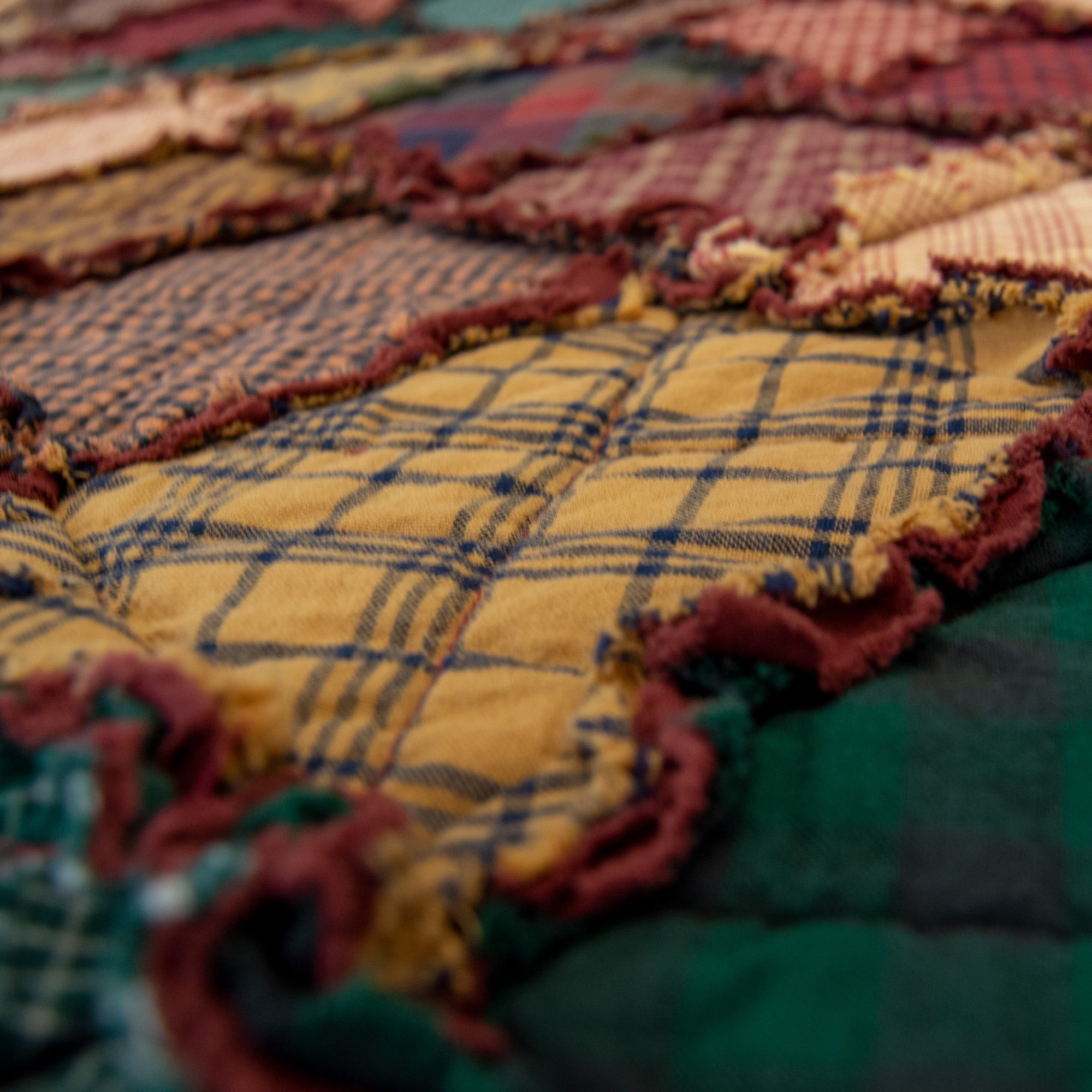Donna Sharp Campfire King Ragged Pieced Cotton Lodge Quilt