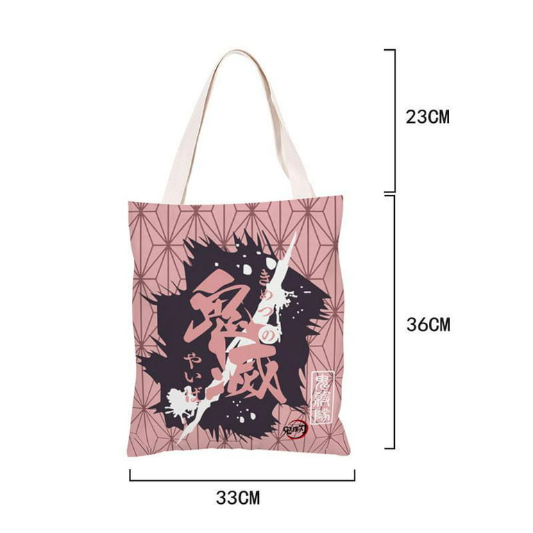 Anime Demon Slayer Duck Bag Canvas Tote, Essential Everyday Tote, Spacious  and Roomy，Beach Bags for Women，Reusable Shopping Bag 