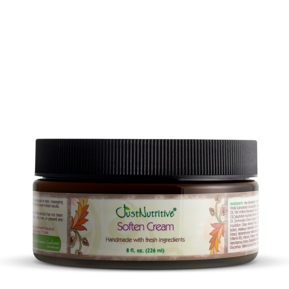 Just Nutritive Psoriasis Relief Moisturizing Body Cream, Soothes Dry, Itchy, Irritated Skin, Anti-Itch Healing Cream with Sea Buckthorn, Licorice, and Aloe Vera, Best Psoriasis Treatment, 8oz