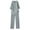 Gray, variant on mihongmao Sweatsuits Women 2 Piece Outfit Summer Sets Women Summer Loose Comfortable Casual Solid Color Fashionable Long Sleeved Top pants Long Sleeved Round Neck Top/shirt Set Black XL