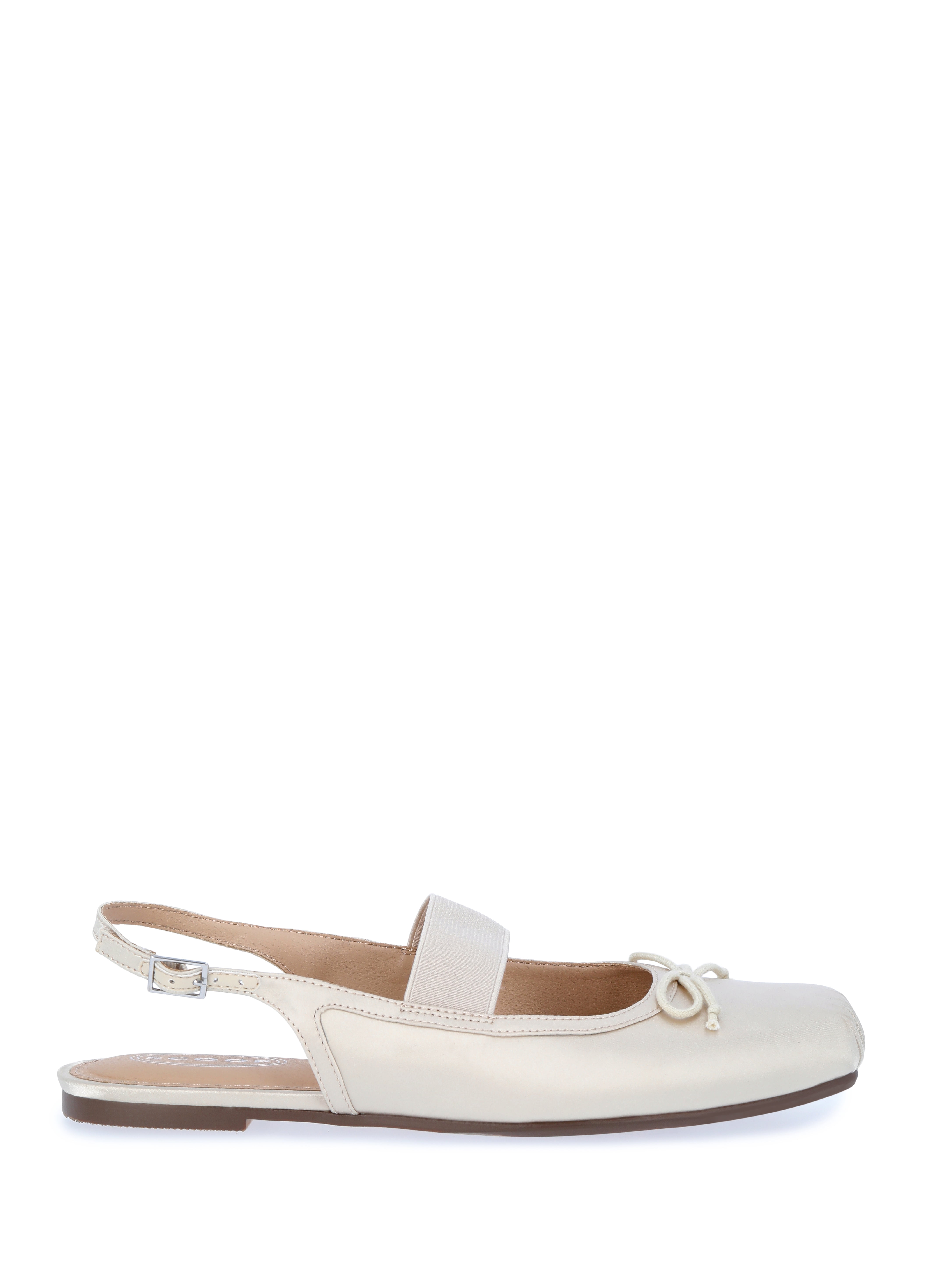 Scoop Women's Satin Slingback Mary Jane Pleated Toe Ballet Flats
