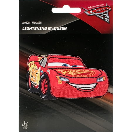 - Disney Cars Iron-On Applique, Lightning McQueen