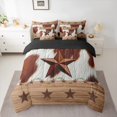 thumbnail image 2 of Homewish Western Texas Stars 7-Piece Bedding Comforter Set For Adults Boys Girls,Cow Print King Bedding Sets,Retro Rustic Cabin Ultra Soft Bed Sheets,Luxury Bedroom Decor,Reversible, 2 of 8