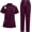 dark red, variant on Pet Groomer Beauty Salon SPA Cosmetology Scrub Set Soft Top and Joggers Pant Professional Uniform Outfit