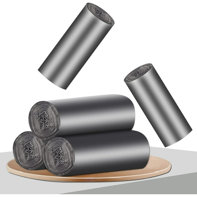 Bolsa de basura pequeña, bolsas de basura gris oscuro, 100 unidades