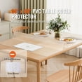 thumbnail image 2 of KFFKFF PVC Table Shield, Dimensions 36 x 60 Inch with 1.5 mm Thickness, Frosted Table Guard, Rectangular Desk Overlay, Water-Resistant & Simple to Clean Desk Mat Table Cover, 2 of 9