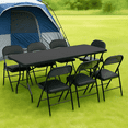 thumbnail image 5 of Vebreda Folding Table 6ft Plastic Folding Outdoor Table, Black, 5 of 8