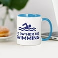 thumbnail image 4 of CafePress - I'd Rather Be Swimming Mug - 11 oz Ceramic Mug - Novelty Coffee Tea Cup, 4 of 6