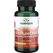 Swanson Biopure Dha Omega-3 Fish Oil Chewable Softgels 550 mg 60 Softgels.