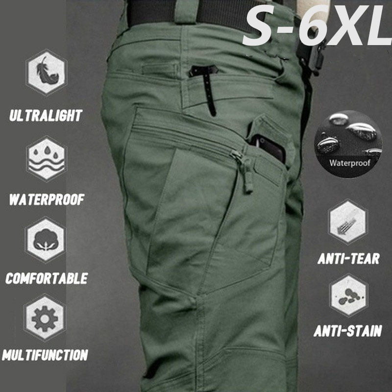 Mens Cargo Work Military Trousers Casual Pants Outdoor Trekking Hiking Bottoms 
