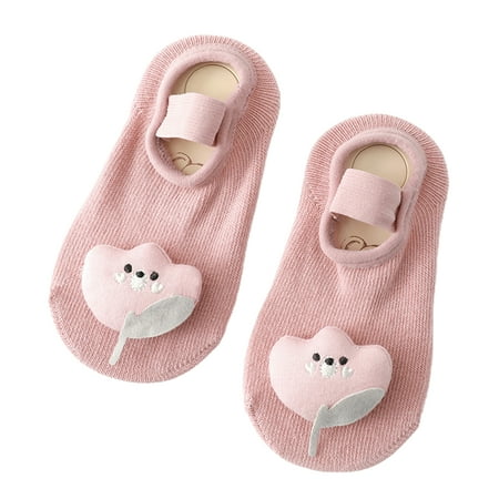 

BueatyH 1 Pair Toddler Socks Anti-skid Design Comfortable Soft Infant Cotton Ankle Socks Baby Supplies