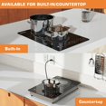 thumbnail image 2 of 12-in Portable Dual Heating Element 1800-W Countertop Induction Cooktop 120-V with Bridge element, 2 of 7