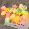 thumbnail image 2 of Guirnalda de luces de Pascua con pilas, decoración de Pascua con 10 LED, huevos de Pascua de colores para fiestas en interiores, blanco cálido/2m, 2 of 6