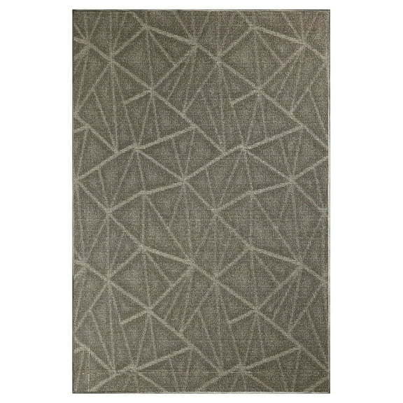 Furnish My Place Modern Indoor/Outdoor Commercial Solid Color Rug - Neutral, 3' x 6', Pet and Kids Friendly Rug. Made in USA, Area Rugs Great for Kids, Pets, Event, Wedding