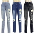 thumbnail image 4 of LYMAYTER Jeans for Women Skinny Stretchy Long Jeans Soft Slim Fit Distressed Denim Pants Comfy Classic Jeans S-2XL, 4 of 8
