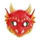 thumbnail image 2 of Scary Kids Dragon  con banda elástica Photo Prop Dinosaurio para representaciones teatrales, graduación, carnaval, cosplay, Rojo Hugo  Cubierta facial para niños, 2 of 8