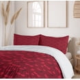 thumbnail image 6 of Ambesonne Fruit Duvet Cover Sets, Repeated Reddish Cherries, 2-Queen, Ruby and Dark Pink, 6 of 7