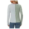 thumbnail image 4 of Timegard Hauts pour Femmes Col Rond Manches Longues Tee-Shirts à Blocs de Couleur Mignons Décontractés Confortables avec Poche, 4 of 4