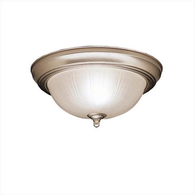 Kichler Flush Mount 2 Light Incandescent in Brushed Nickel