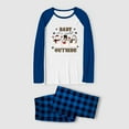 thumbnail image 4 of Holiday Leopard Snowman Matching Pajamas – Blue Plaid and Blue Sleeves for Family Fun, Size NB to 6XL, 4 of 7