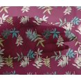 thumbnail image 5 of oneOone Viscose Chiffon Maroon Fabric Leaves Craft Projects Decor Fabric Printed By The Yard 42 Inch Wide, 5 of 5