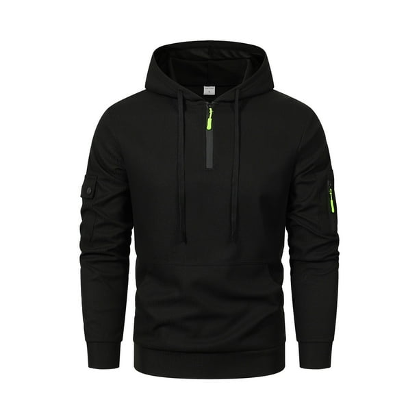 WILLBEST Sudadera con Capucha y Cremallera para Hombre, Informal, para Invierno, para Exteriores, Ropa De Calle, Cómoda, Suave, Ligera y Cálida Grande