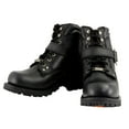 thumbnail image 5 of Milwaukee Leather Men's Wide-Width Classic Black Leather Lace-Up 6-inch Engineer Boots with Side Buckle MBM9010W 14W, 5 of 10