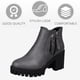 thumbnail image 4 of NECHOLOGY Botas Mujer Adulto Femenino Zapatos Botines mujer Roman Chunky Fashion Shoes Tacones Botas de cuero Tobillo Casual para mujer Botas para mujer (Grey, 7.5), 4 of 6