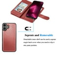 thumbnail image 5 of Tiflook Wallet Case for iPhone 16E (2025) 5G 6.1", PU Leather ID Cash Credit Card Slots Holder Carrying Pouch Folio Flip Cover [Detachable Magnetic Hard Cases] Lanyard - Wine, 5 of 6