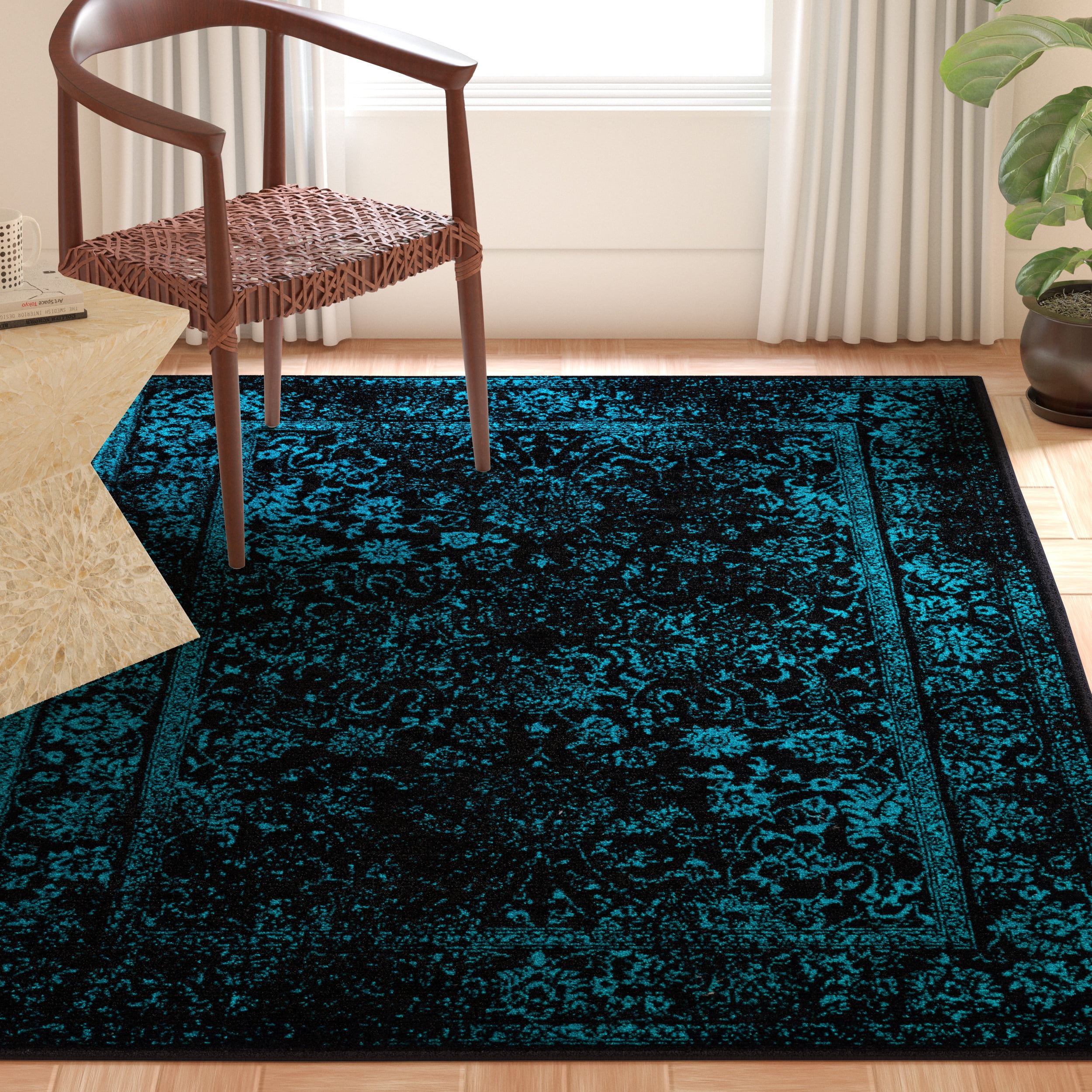 Safavieh Adirondack Xavier Oriental Area Rug, Black/Teal, 10' x 14'