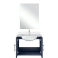 thumbnail image 6 of Navy Blue Bathroom Vanity 24 In. W X 22 D, White Quartz Countertop, 18 Mirror & Faucet - Long Lasting And Stain D Vanity, Scratch Stain- For Extended Durability Beauty, 6 of 7
