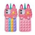thumbnail image 2 of Funda de silicona suave con dibujo de unicornio Rosa 3D para iphone 7 6X8 6s plus 5S SE XS XR 11 Pro Max funda de caballo bonita funda de conejito de goma Fivean unisex, 2 of 2