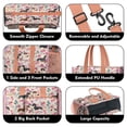 thumbnail image 3 of Teacher Tote Bag,Dachshund and Flower Teacher Utility Tote Bag,Large Work Tote Bags for Women with Multiple Pockets,Top Zipper Closure,13.8x10.6x6.7 Inch, 3 of 5