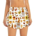 thumbnail image 2 of Goofa Gnomes Autumn Harvest Printed Women 2 in 1 Running Shorts,Quick Dry Athletic Workout Shorts,High Waisted Athletic Shorts with Liner Pockets-Medium, 2 of 9