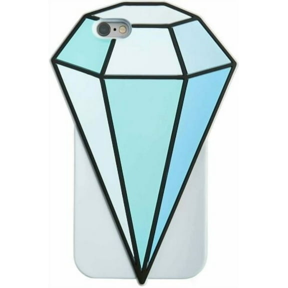 Twelve NYC Diamond Silicone Gel Smart Phone Case For iPhone 7 Blue