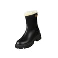 thumbnail image 4 of Botas de cuero de invierno para mujer a la moda, botines antideslizantes, cómodos zapatos informales con forro cálido, botas de nieve para clima frío Negro BLESIY botas de nieve, 4 of 8
