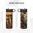 thumbnail image 3 of Yiaed Vintage Cloud Mushroom Print Water Bottle with Straw Lid, Stainless Steel Double Wall Insulated Water Bottle | Leak-Proof and Spill-Proof Water Bottle, 3 of 8